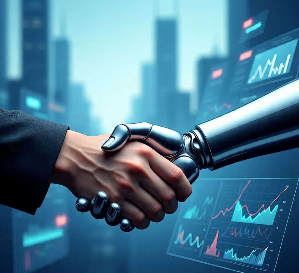 Human and AI robo advisor partnership in finance