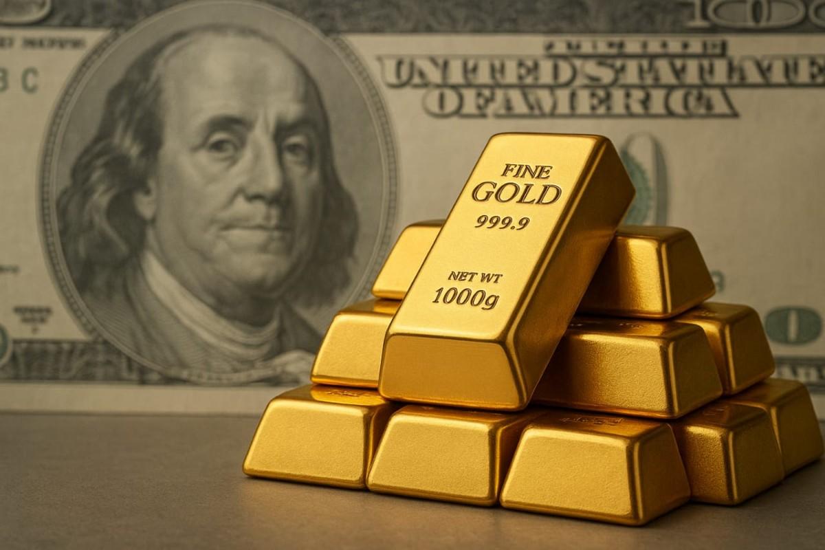 De-dollarization 2025 gold bars vs US dollar