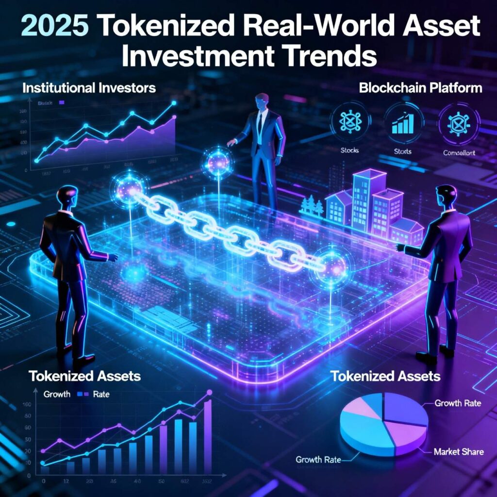 tokenized real-world assets 2025 investment trends with institutional investors using blockchain platforms